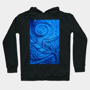 Natural Blue Wood Hoodie